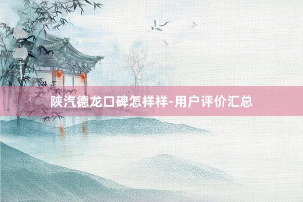 陕汽德龙口碑怎样样-用户评价汇总